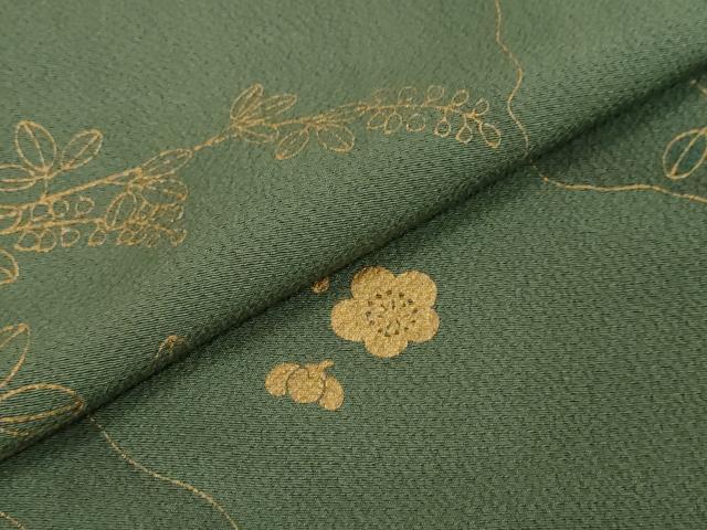 平和屋着物●訪問着　短冊草花文　金彩　正絹　逸品　DABI2251ud