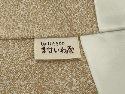 平和屋着物●訪問着　駒刺繍　流水地紙草花文　金彩　ますいわ屋扱い　正絹　逸品　DABI2256ud