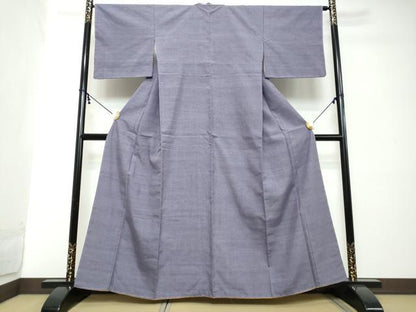 平和屋着物●結城紬　竜胆色　正絹　逸品　未使用　DABI2260ud