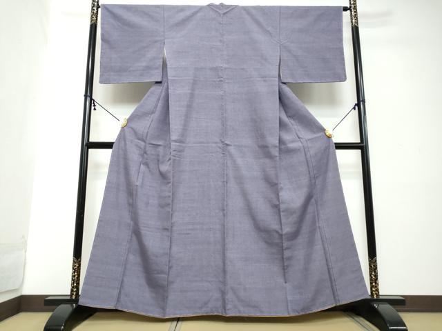 平和屋着物●結城紬　竜胆色　正絹　逸品　未使用　DABI2260ud