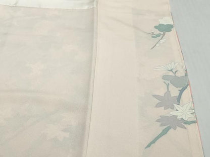 平和屋着物●訪問着　作家物　草花籬文　暈し染め　金彩　正絹　逸品　未使用　DABI2264ud