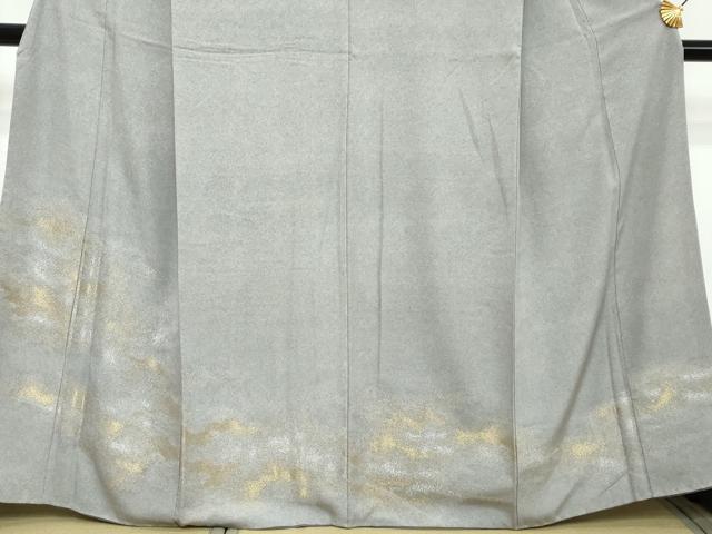 平和屋着物●江戸小紋　訪問着　霞文　鮫小紋柄　金銀糸　正絹　逸品　DABI2266ud