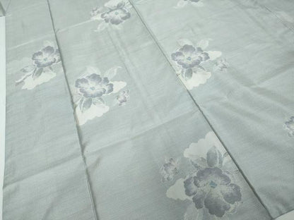 平和屋着物●本場大島紬　白大島　9マルキ　雲霞花文　やまと誂製　正絹　逸品　未使用　DABI2269ud
