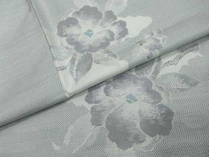 平和屋着物●本場大島紬　白大島　9マルキ　雲霞花文　やまと誂製　正絹　逸品　未使用　DABI2269ud
