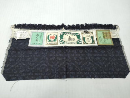 平和屋着物●結城紬　80亀甲　花菱文　さが美扱い　証紙付き　正絹　逸品　未使用　DABI2272ud