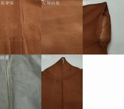 平和屋着物●訪問着　総刺繍　駒刺繍　枝葉文　鬼しぼ縮緬　正絹　逸品　DABI2276ud