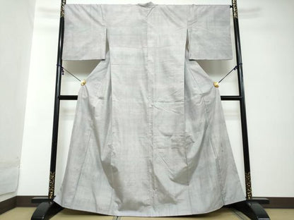 平和屋着物●絲藝苑　上島洋山　紬　霞文　正絹　逸品　DABI2278ud