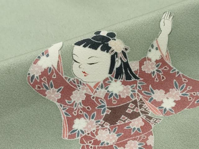 平和屋着物●訪問着　友禅　童子遊び　暈し染め　正絹　逸品　DABI2280ud