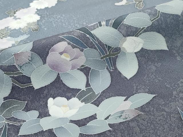 平和屋着物●訪問着　友禅　草花文　暈し染め　正絹　逸品　DABI2282ud