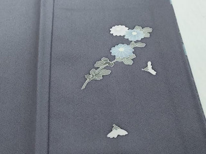 平和屋着物●訪問着　友禅　草花文　暈し染め　正絹　逸品　DABI2282ud
