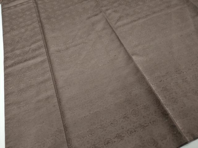 平和屋着物●京都・西陣　織元ブランド　秦流舎　お召　星座　紫鳶色　正絹　逸品　DABI2286ud