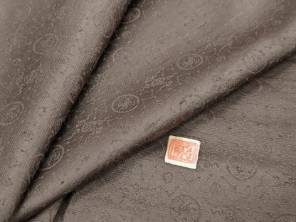 平和屋着物●京都・西陣　織元ブランド　秦流舎　お召　星座　紫鳶色　正絹　逸品　DABI2286ud