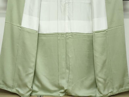 平和屋着物●上質な色無地　吉祥地紋　夏虫色　正絹　逸品　未使用　DABI2291ud