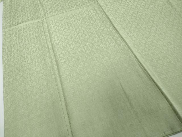 平和屋着物●上質な色無地　吉祥地紋　夏虫色　正絹　逸品　未使用　DABI2291ud