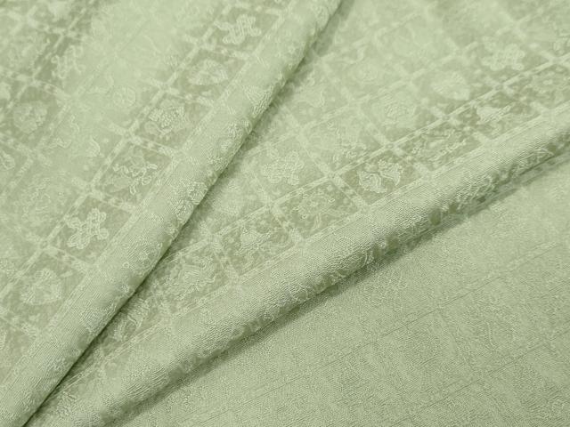 平和屋着物●上質な色無地　吉祥地紋　夏虫色　正絹　逸品　未使用　DABI2291ud