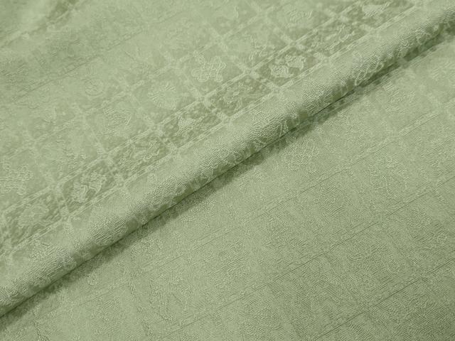 平和屋着物●上質な色無地　吉祥地紋　夏虫色　正絹　逸品　未使用　DABI2291ud