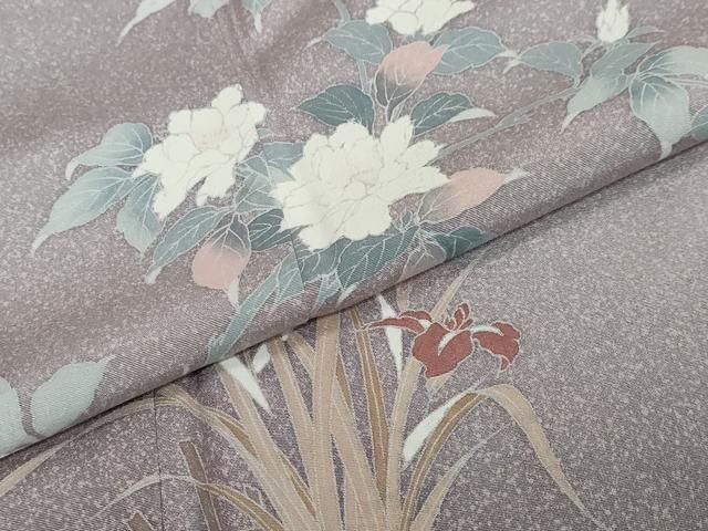 平和屋着物●訪問着　友禅　草花文　正絹　逸品　DABI2295ud
