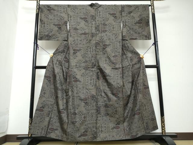 平和屋着物●本場大島紬　9マルキ　吉祥花文　正絹　逸品　DABI2297ud