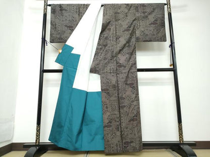 平和屋着物●本場大島紬　9マルキ　吉祥花文　正絹　逸品　DABI2297ud