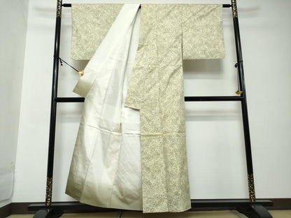 平和屋着物●本場大島紬　9マルキ　花唐草文　正絹　逸品　DABI2298ud
