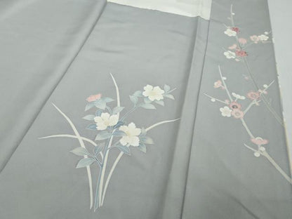 平和屋着物●訪問着　友禅　作家物　枝花文　暈し染め　正絹　逸品　DABI2299ud