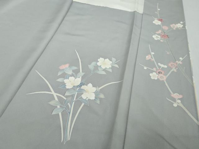 平和屋着物●訪問着　友禅　作家物　枝花文　暈し染め　正絹　逸品　DABI2299ud