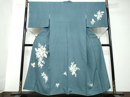 平和屋着物●訪問着　洋花文　金銀彩　正絹　逸品　DABI2300ud