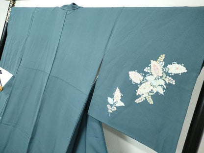 平和屋着物●訪問着　洋花文　金銀彩　正絹　逸品　DABI2300ud