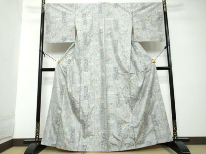 平和屋着物●本場大島紬　総絣　短冊草花文　正絹　逸品　DABI2301ud