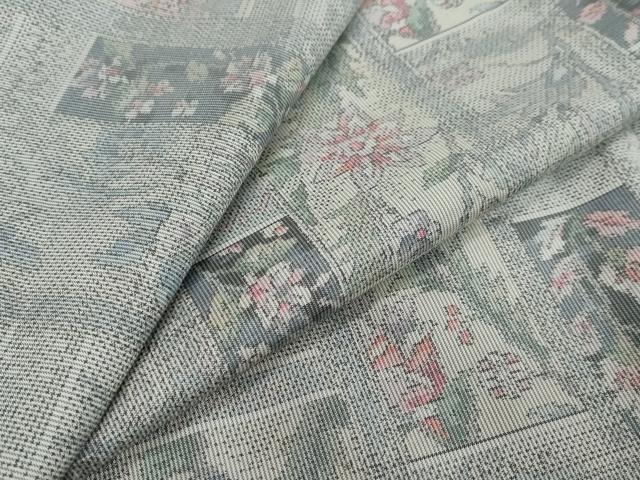 平和屋着物●本場大島紬　総絣　短冊草花文　正絹　逸品　DABI2301ud