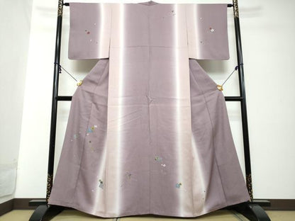 平和屋着物●伝統工芸作家　狩野嘉一郎　訪問着　源氏香花文　暈し染め　正絹　逸品　DABI2305ud