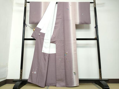 平和屋着物●伝統工芸作家　狩野嘉一郎　訪問着　源氏香花文　暈し染め　正絹　逸品　DABI2305ud