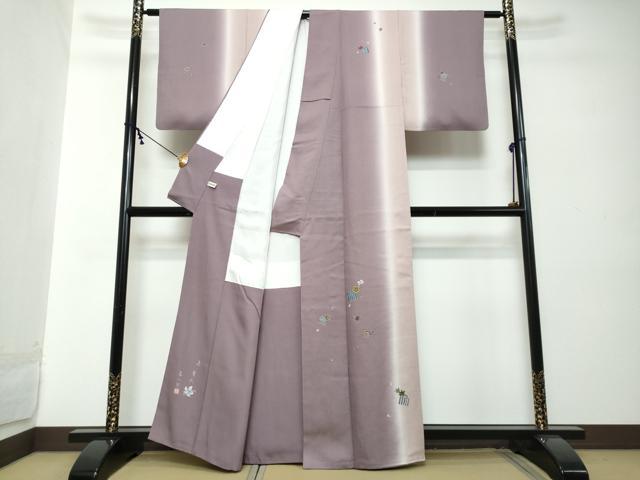 平和屋着物●伝統工芸作家　狩野嘉一郎　訪問着　源氏香花文　暈し染め　正絹　逸品　DABI2305ud