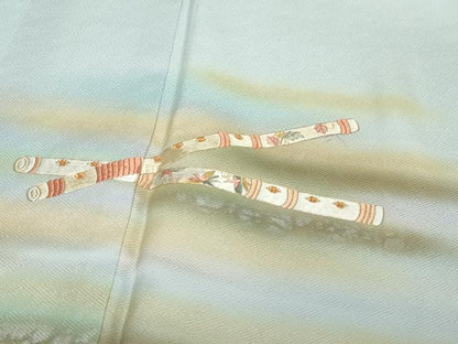 平和屋着物●訪問着　駒刺繍　楽器花鳥文　暈し染め　金銀彩　正絹　逸品　DABI2312ud
