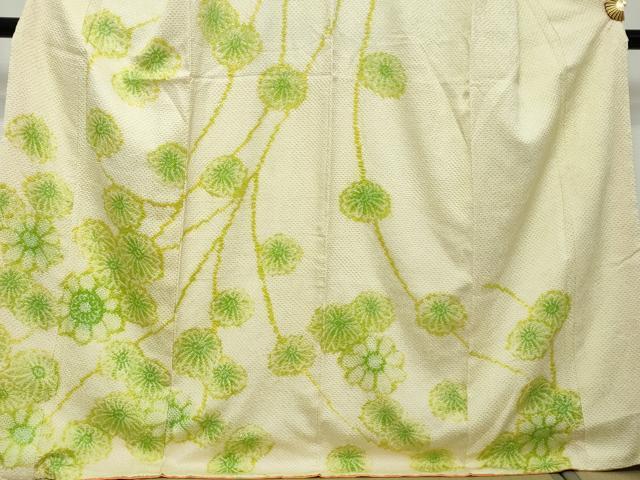 平和屋着物●訪問着　総絞り　枝花文　正絹　逸品　DABI2316ud