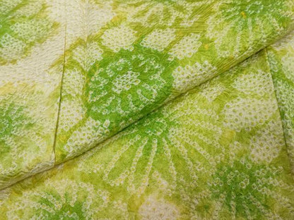 平和屋着物●訪問着　総絞り　枝花文　正絹　逸品　DABI2316ud