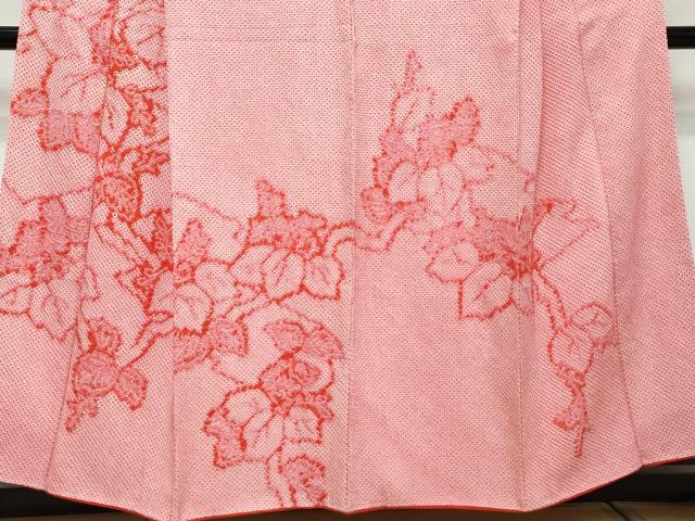 平和屋着物●訪問着　総絞り　草花文　正絹　逸品　DABI2324ud