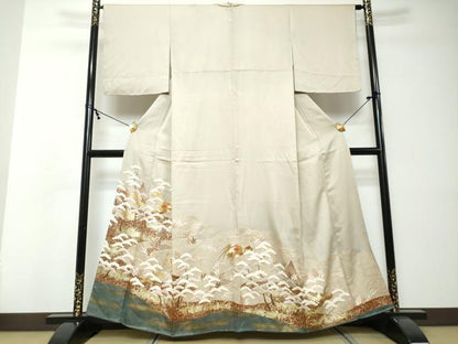 平和屋着物●豪華色留袖　立波小舟文　金彩　正絹　逸品　DABI2332ud