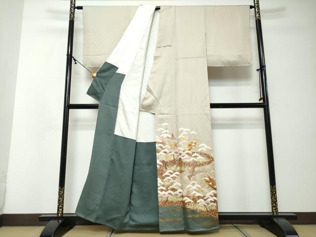 平和屋着物●豪華色留袖　立波小舟文　金彩　正絹　逸品　DABI2332ud