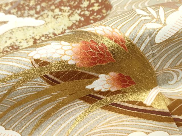 平和屋着物●豪華色留袖　立波小舟文　金彩　正絹　逸品　DABI2332ud