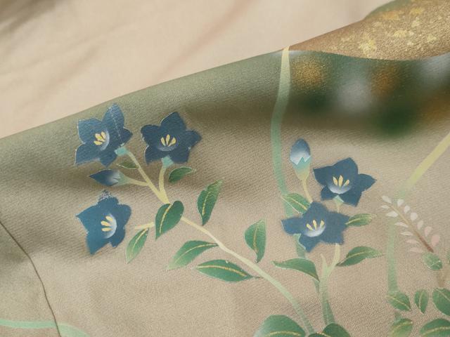 平和屋着物●豪華色留袖　遠山草花文　暈し染め　金彩　正絹　逸品　DABI2334ud