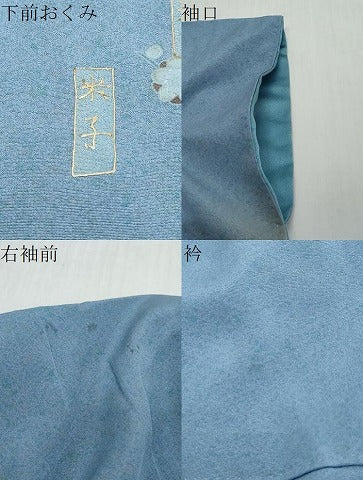平和屋着物●伝統工芸士　京友禅染色作家　田家鬼彩　訪問着　扇面草花文　暈し染め　金彩　正絹　逸品　DABI2339ud