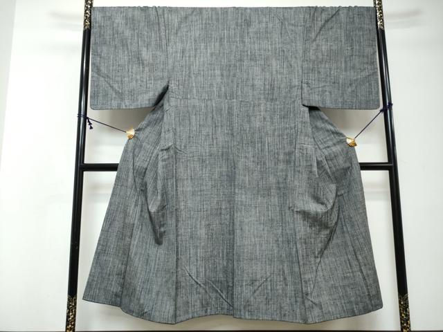 平和屋着物●男性　紬　アンサンブル　長羽織　霞文　正絹　逸品　DABI2344ud