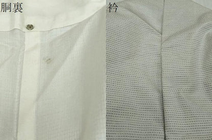 平和屋着物●本場縞大島紬　訪問着　作家物　手描き　遠山風景樹林文　暈し染め　金彩　正絹　逸品　DABI2349ud