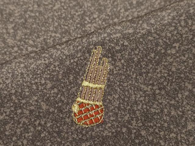 平和屋着物●訪問着　駒刺繍　楽器文　金糸　正絹　逸品　未使用　DABI2353ud