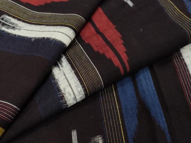 平和屋着物●久留米絣　袷　矢羽根文　綿　逸品　DABI2370ud