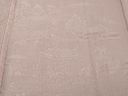 平和屋着物●無地絵羽訪問着　祇園祭　淡紅藤色　正絹　逸品　DABI2373ud