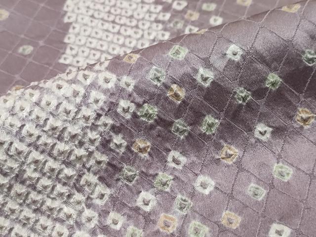 平和屋着物●訪問着　総絞り　霞文　ますいわ屋扱い　正絹　逸品　DABI2375ud
