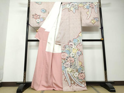 平和屋着物●訪問着　辻が花　金彩　正絹　逸品　DABI2376ud