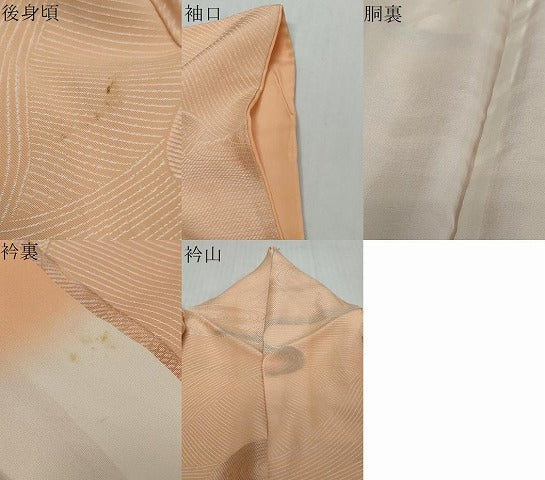 平和屋着物●上質な小紋　地紋起こし　霞文　正絹　逸品　DABI2384ud